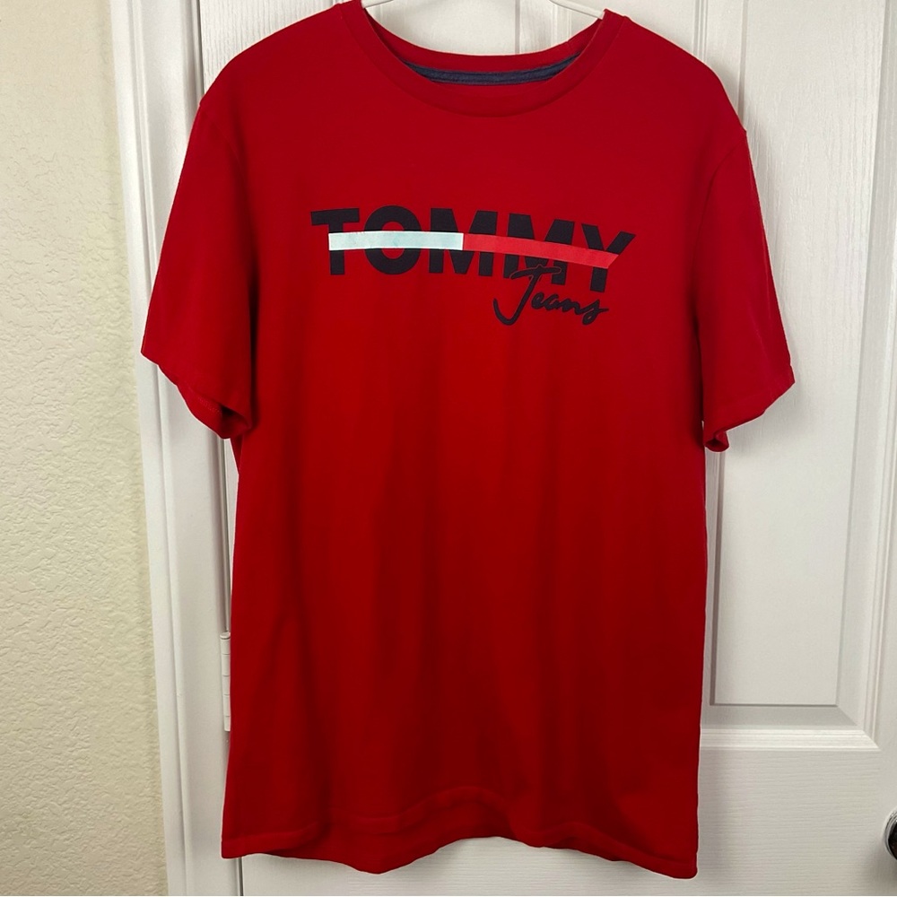Pre-Owned Tommy Jeans Men's Short Sleeve Graphic Logo Crew Neck T-Shirt, Size M